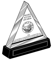 Media Access Awards trophy.